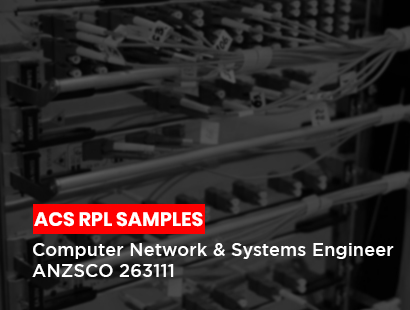 acs rpl sample for computer network and systems Engineer
