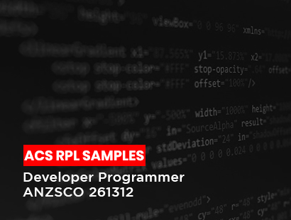 acs rpl sample for developer programmer