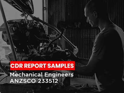 Cdr report samples Mechanical engineers ANZSCO 233512