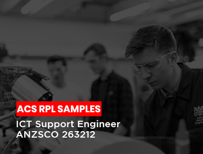 acs rpl sample for ICT support Engineer
