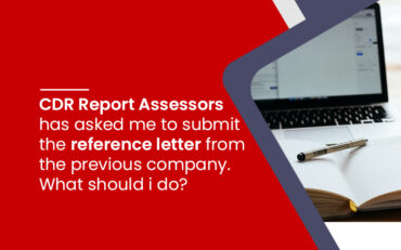 CDR Report Assessors ask for reference letter from previous company