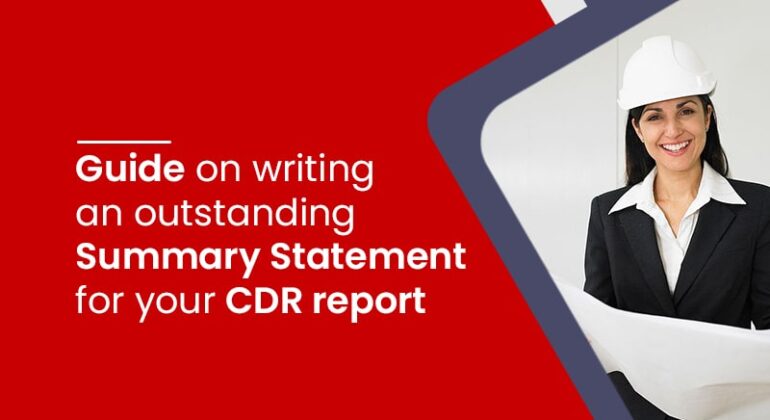 summary statement for your cdr report