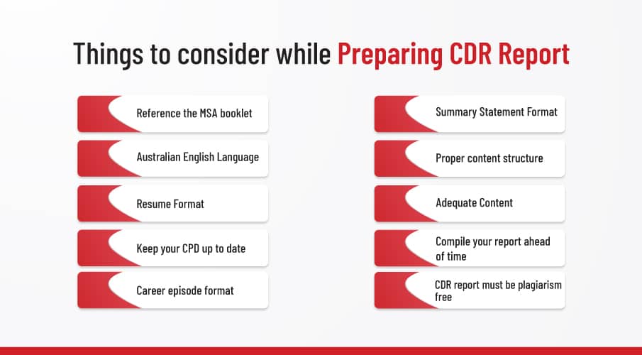 Things to consider for CDR Report Skilled Migration