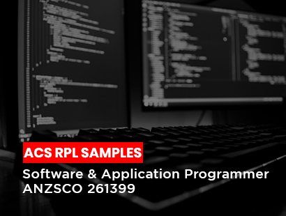 acs rpl sample for software and application Programmer