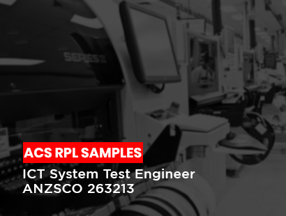 acs rpl samples ict system test engineer